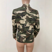 Lapel Camouflage Print Short Blazer Coat LSD 2620