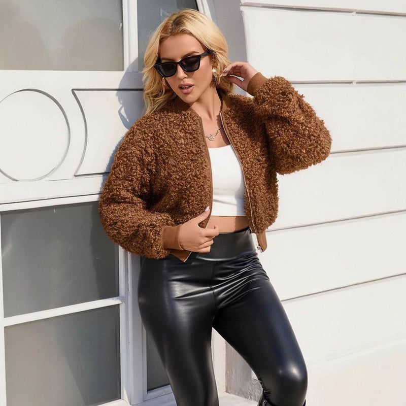 Long Sleeve Zipper Loose Coats ZSD 0773