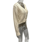 Long Sleeve Knits Hollow Out Short Coat GQNF Y00218TM