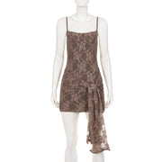 Lace Patchwork Sling Mini Dress GPKJ MR50166