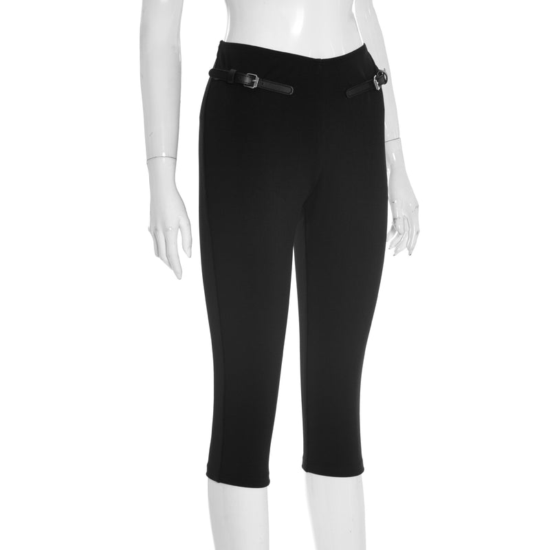 Slim Leather buckle Casual Trousers GDSF J25PT236