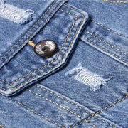 Plus Size Fashion Long Sleeve Denim Coat GKNF TS CH216