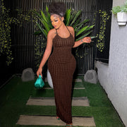 Backless Sexy Solid Maxi Dress DLSF K23D26525