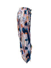 High Waist Print Ruffles Loose Pants LSD 2799