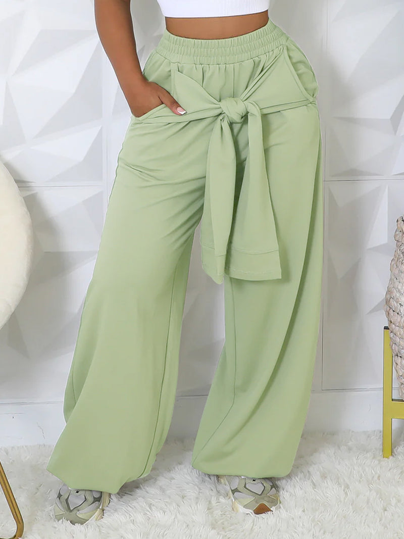 Solid Color Loose Casual Pants YH 5343