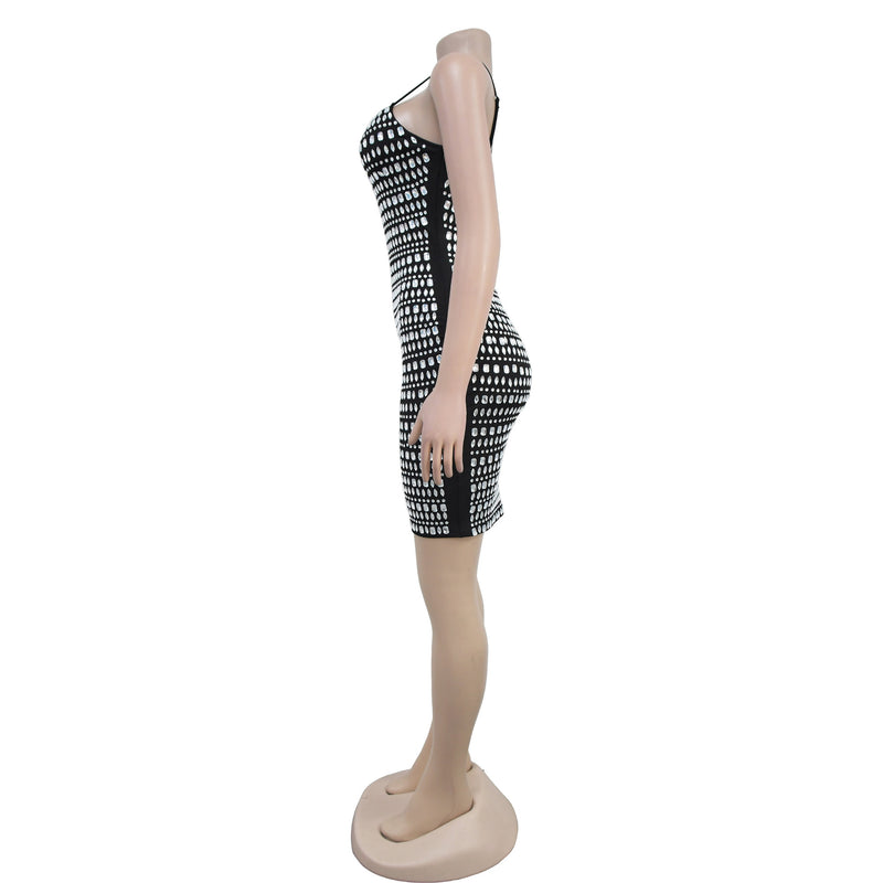 Hot Drill Sling MinI Dress BY 7121