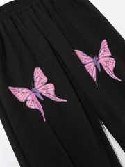 Loose Butterfly Print Sweatpants GYXN 52559