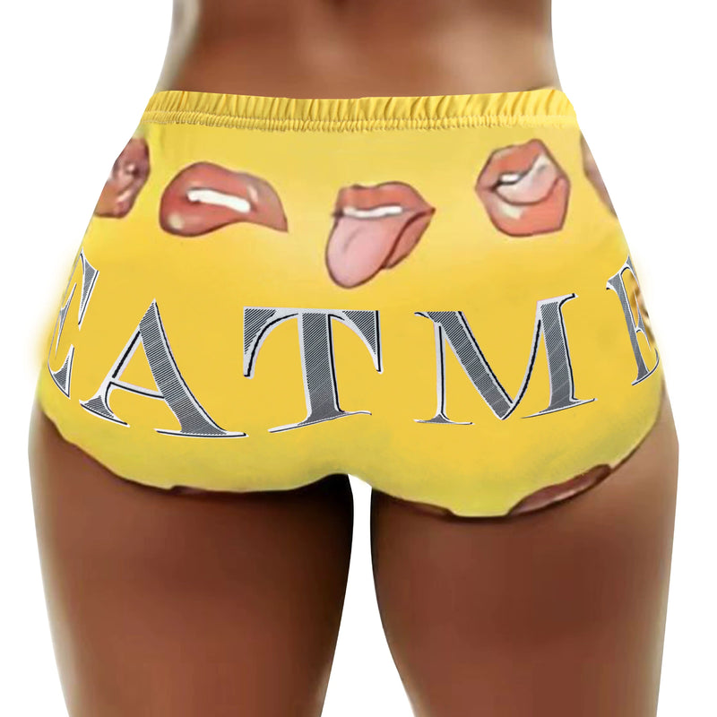 Letter Print Tight Short QYMF 3057