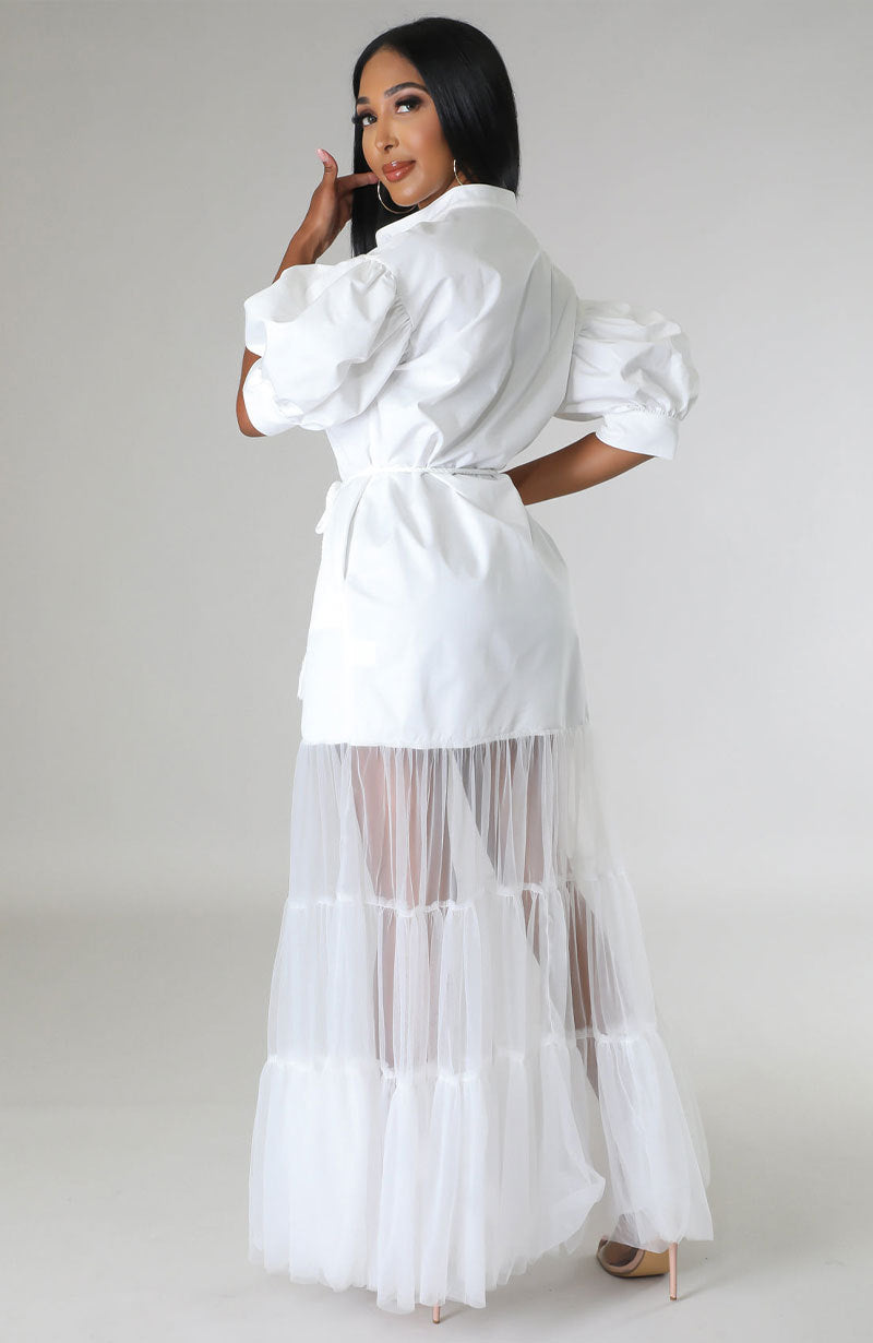 Solid Color Mesh Patchwork Shirt XHXF 949