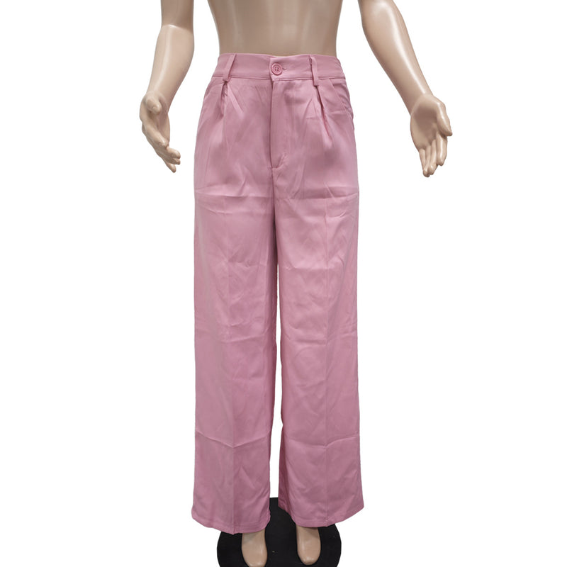 Solid Color Straight Pants TK 6345