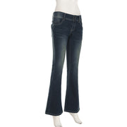 Casual Washed Flare Jeans GQLF 44330