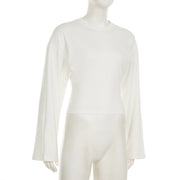 Solid Color Long Sleeve T Shirts GWEN JWFT38497