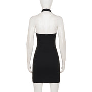U Neck Hollow Out Mini Dress GPKJ MR49211