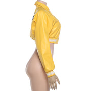 Retro Embroidery Leather Coat XEF K6C14276A