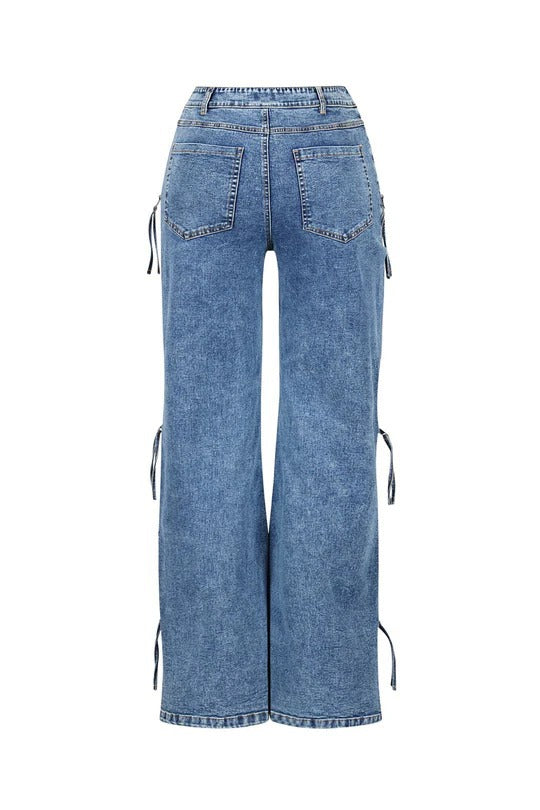 Hollow Out Holes Loose Jeans GXHF M81011