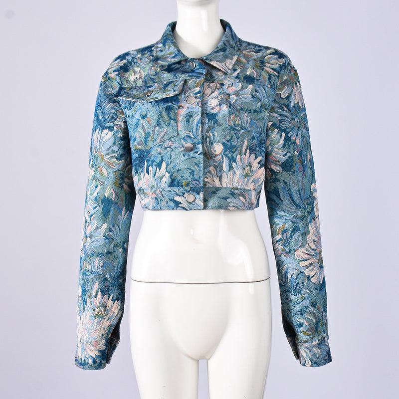 Print Long Sleeve Cardigan Jackets GFRT 42286TBG
