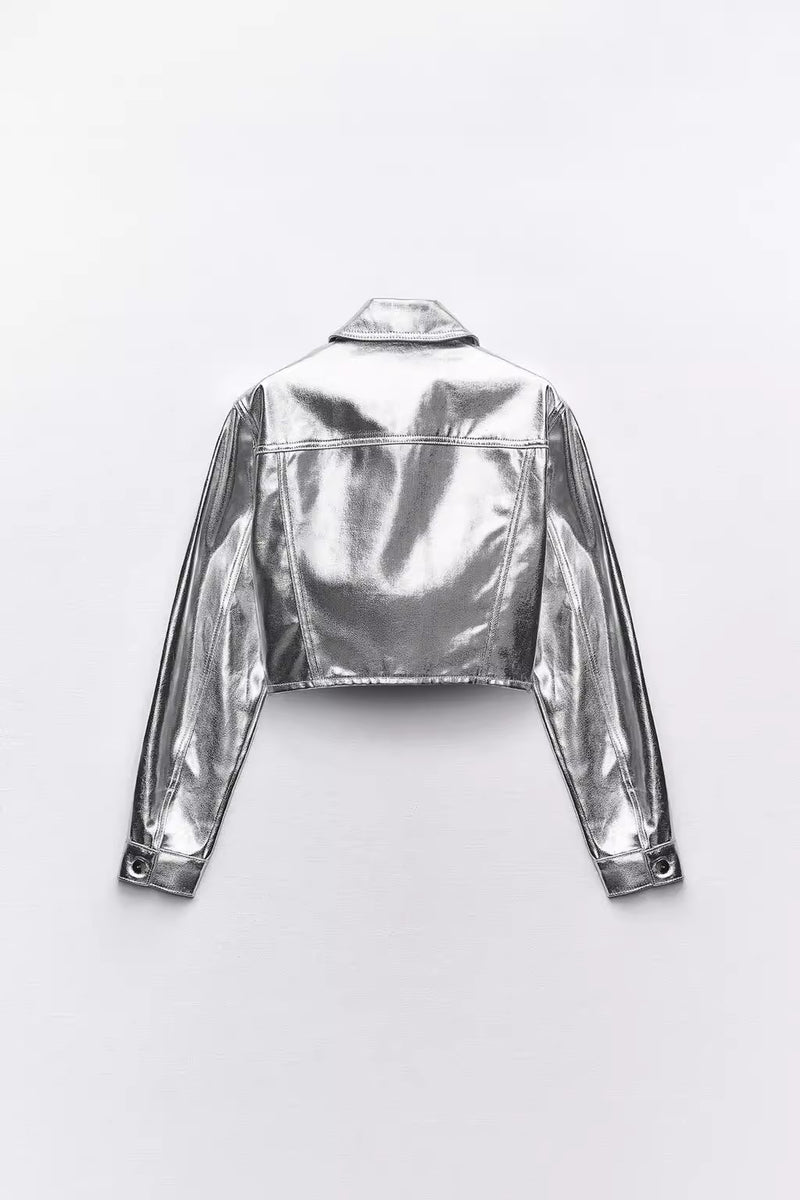 PU Leather Lapel Jacket Coats YUMT YMT118
