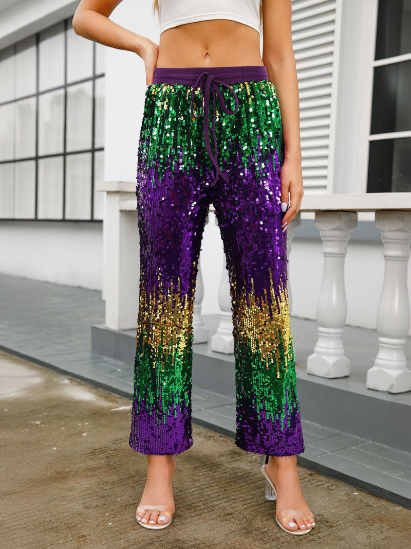 Casual Gradient Color Sequin Pants GYLY 10483