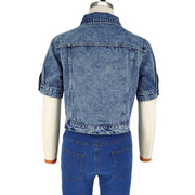 Fashion Short Sleeve Denim Jacket GDAM 218738