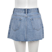 Denim Gross Embroider Half body Skirt GNZD 8851PD
