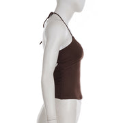 Solid Color Halterneck Sport Tank Top GPKJ MR44623
