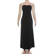 Solid Color Backless Maxi Dress GYME K6D14269A