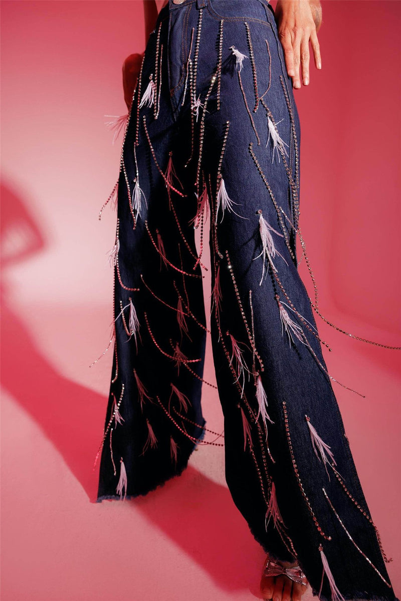 Fashion Tassel Loose Split Jeans LSD 2491