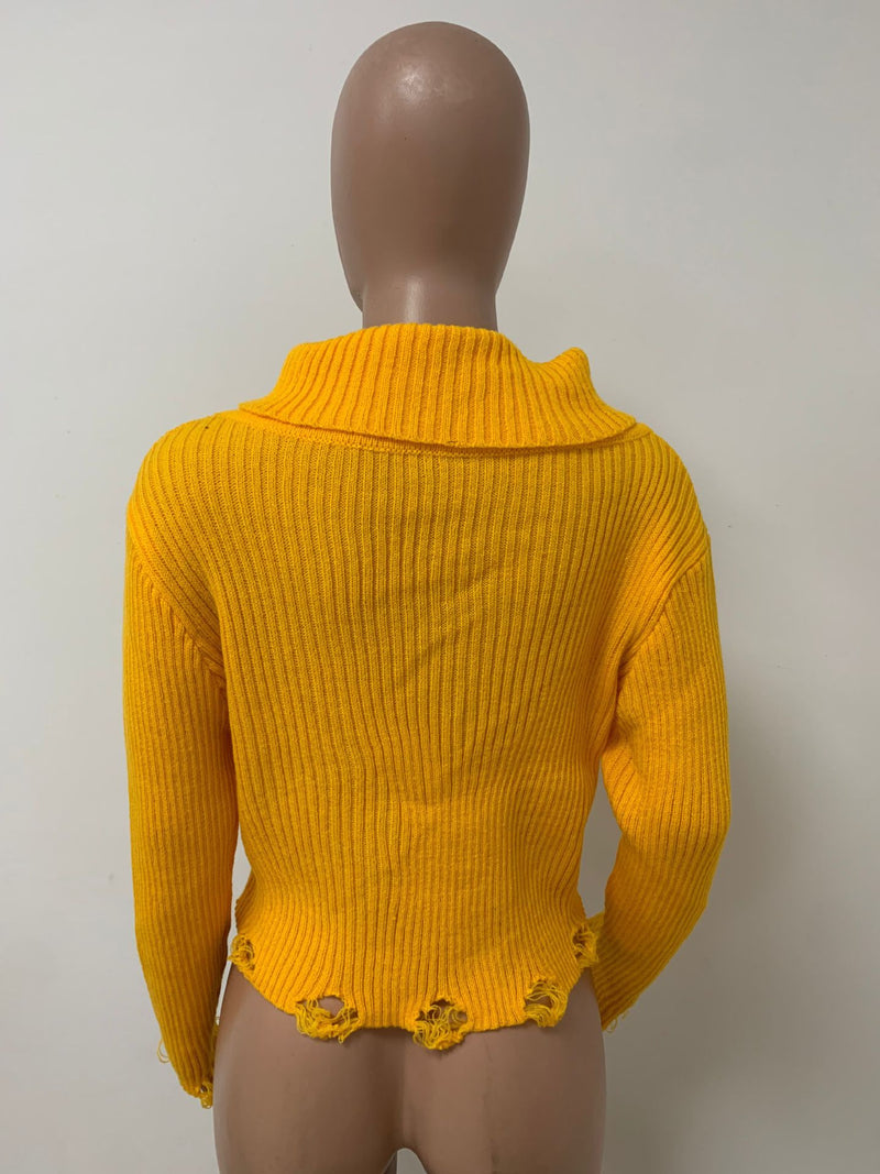 Fashion Ripped Hole Pullover Sweater LSD 83173