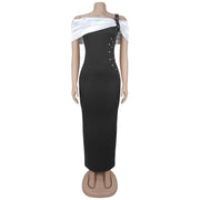 Off Shoulder Hot Diamond Maxi Dress BY 7783