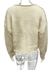 Solid Color Knits Pullover Sweater GQNF Y00274TM