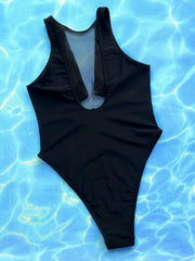 Mesh Patchwork One Piece Swimsuit CSYZ 285