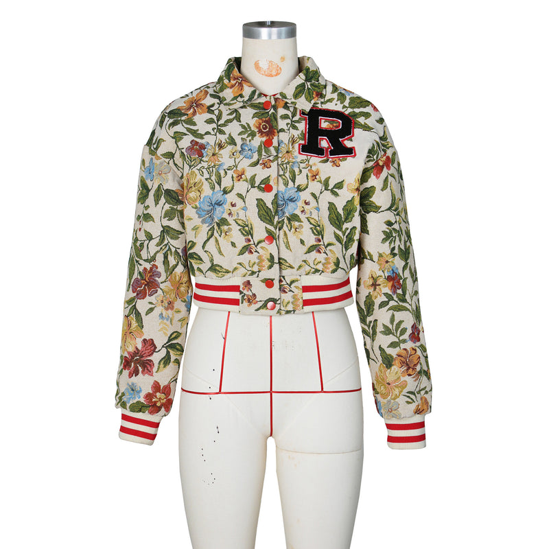 Fashion Print Long Sleeve Short Jackets ZSD 0722