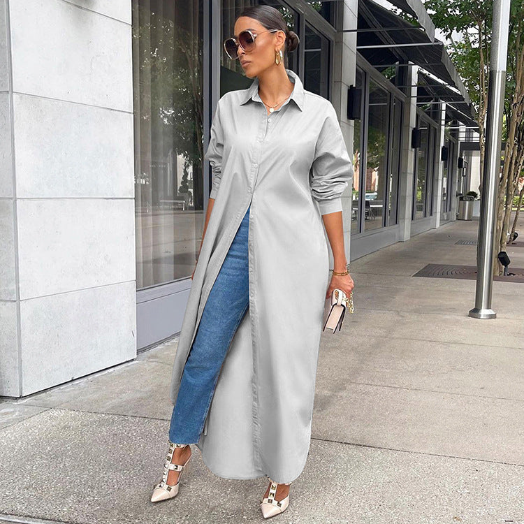 Solid Full Sleeve Casual Long Shirt GLF 10077