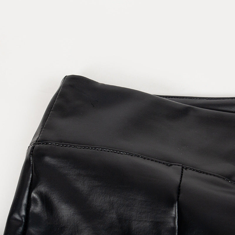 Solid Color Micro Flare Split Pants GAXB A246PT