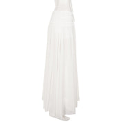 Chiffon Split Solid Color Long Skirt GPKJ MR49148