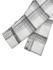 Black White Plaid Print Fashion Coat YH 1040