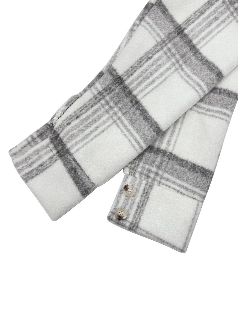 Black White Plaid Print Fashion Coat YH 1040