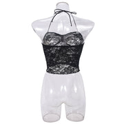 See Through Lace Up Backless Small Camisole Top GNZD 51478THD