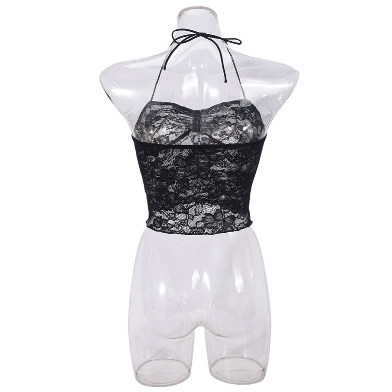See Through Lace Up Backless Small Camisole Top GNZD 51478THD