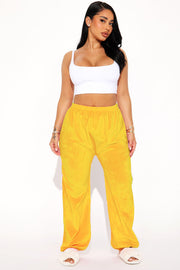 Sport Elastic Waist Loose Velour Pants MUE 8077