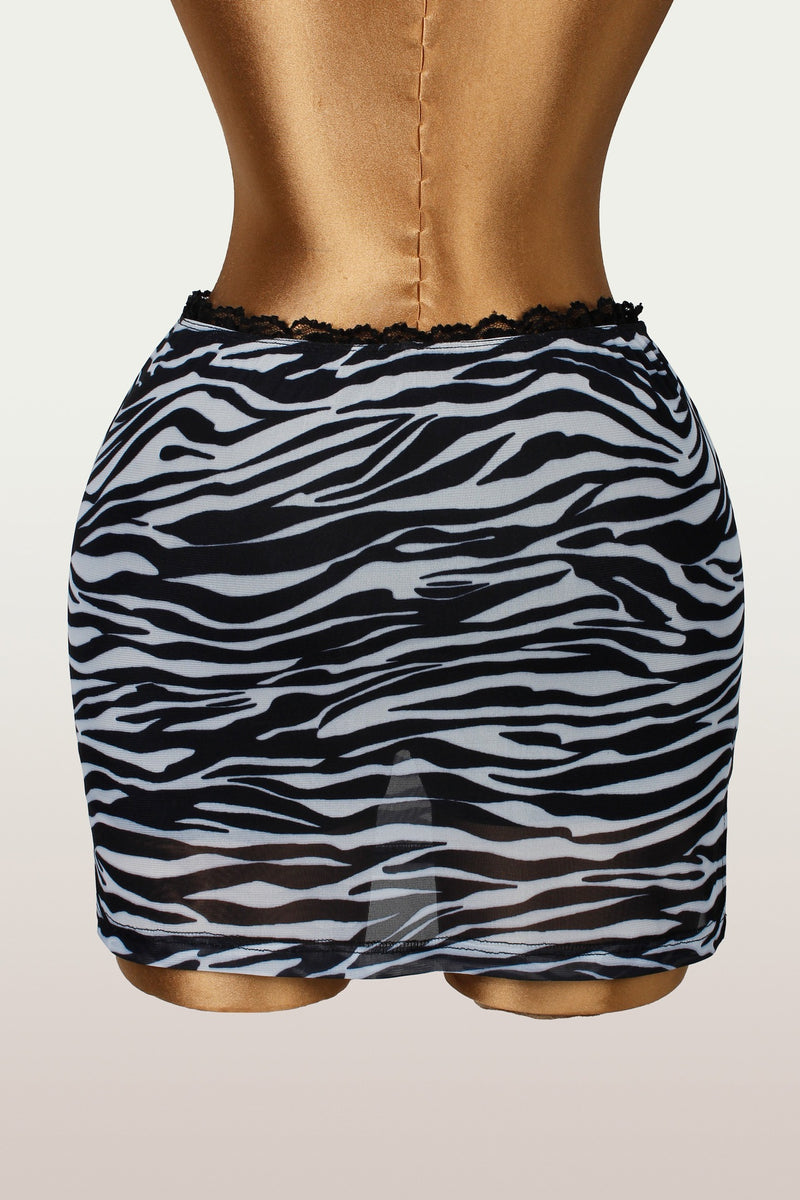 Mesh See Through Mini Skirt YWXS K26L2306