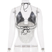 Sexy Backless Tie Up Irregular Tank Top GPKJ MR45559