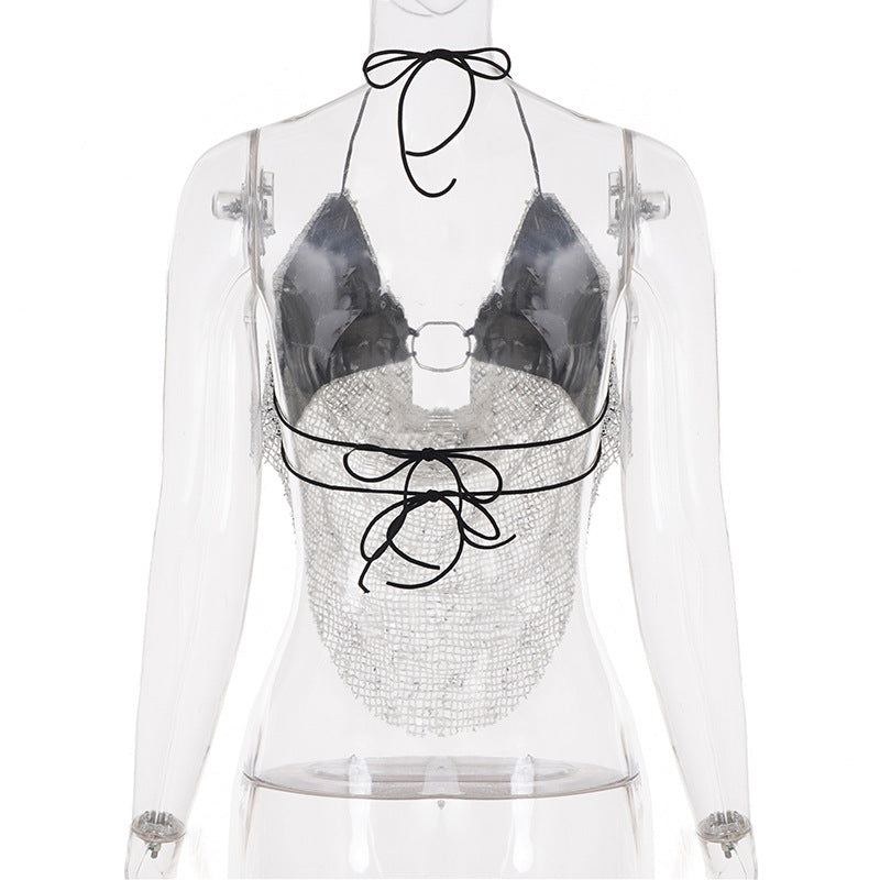 Sexy Backless Tie Up Irregular Tank Top GPKJ MR45559