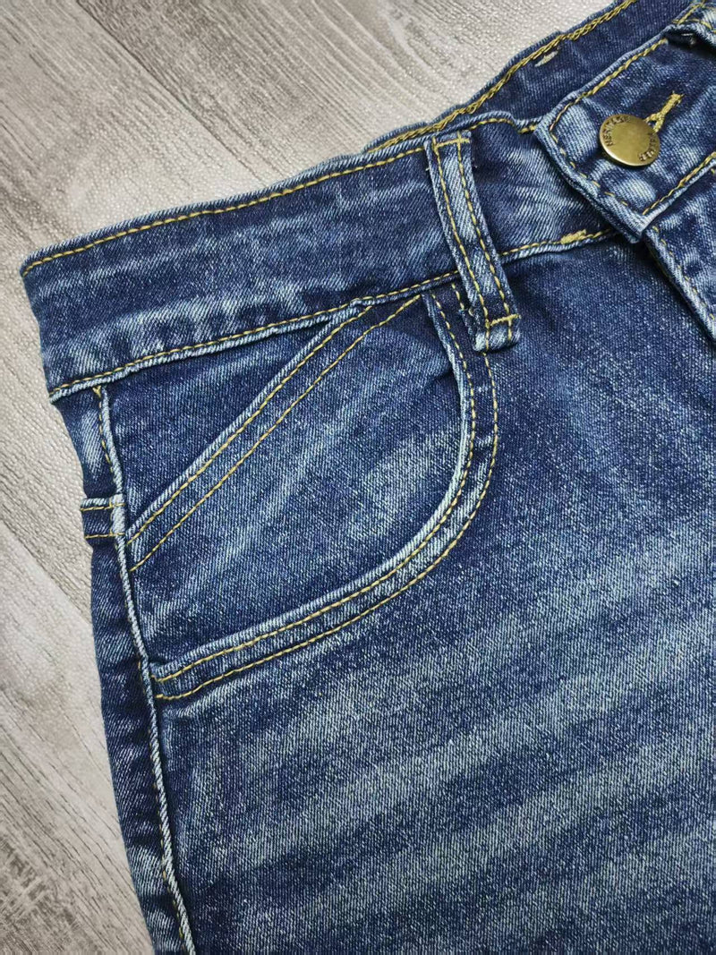 Embroidered Butterfly Heart Denim Shorts GQLF 6969