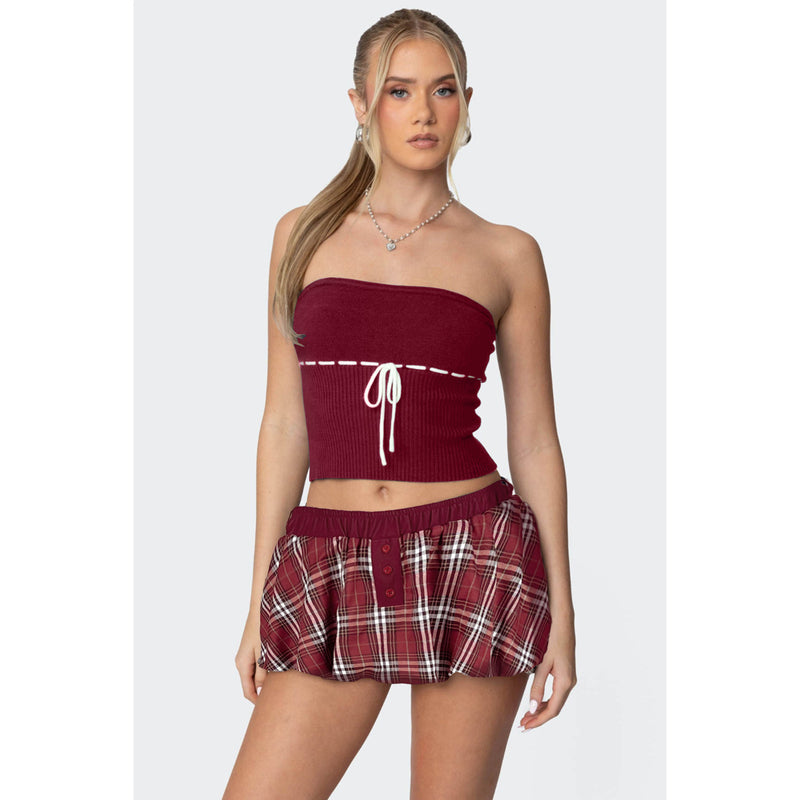 Plaid Print Bottomed Pod Culottes ASL 6769