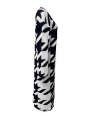 Warm Loose Houndstooth Plush Long Coat LSD 2361