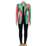 Casual Printed Full Sleeve Blazer Coat BY 6025
