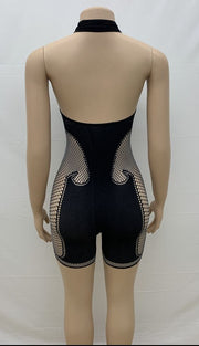 Pre Order About 7 work days shipping Hollow Out Mesh See Through Romper YUEM 110704