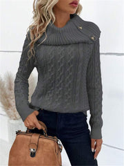 Twisted Knit Turtleneck Sweater GZYF 1002