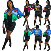 Printed Fashion Baseball Coat YNSF 1881